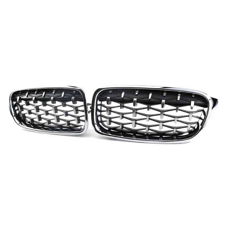 Calandre de pare-chocs avant en diamant, Grille de Sport de course à Double lattes pour BMW série 3 