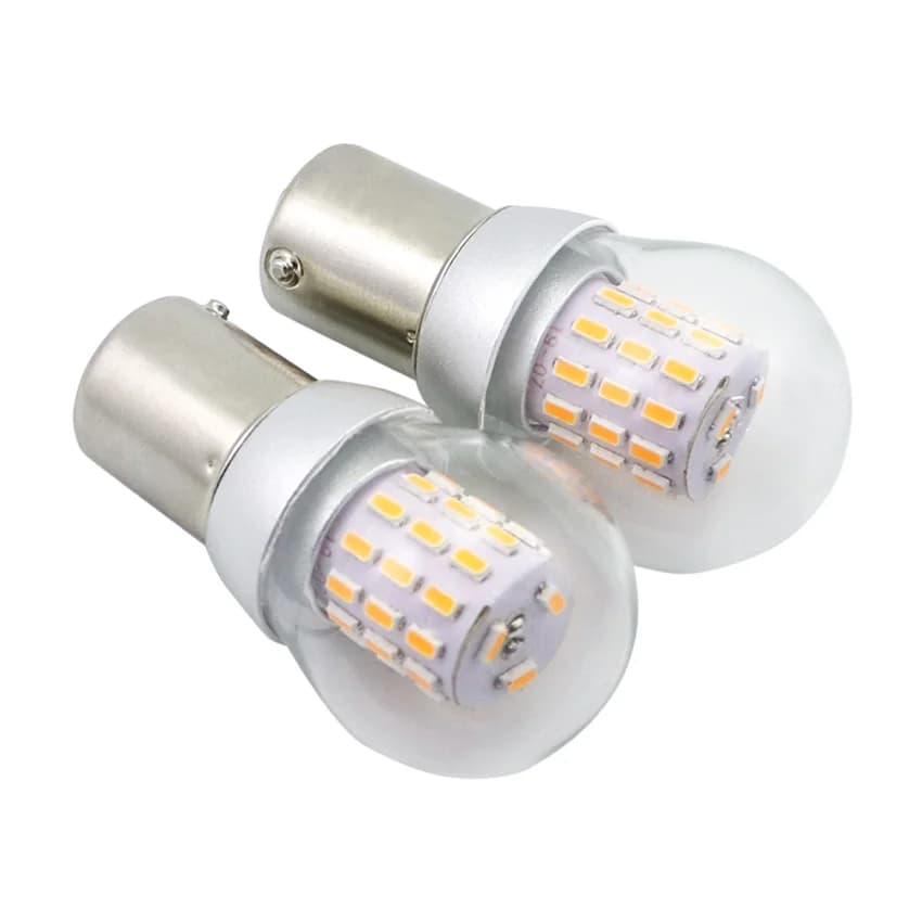 Ampoules LED S25 BA15S BA15D BAY15D 12-24V, lumière stroboscopique de Navigation P21W, Source de sta