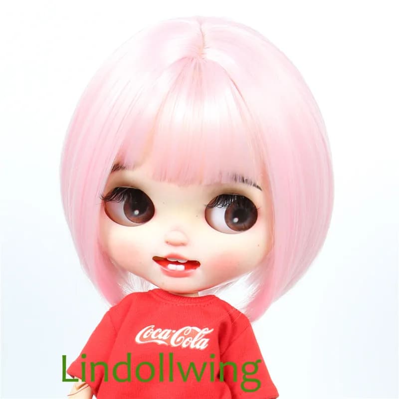 Perruque Blyth Qbaby Amydoll de 9 à 10 pouces, cheveux courts et raides, collection
