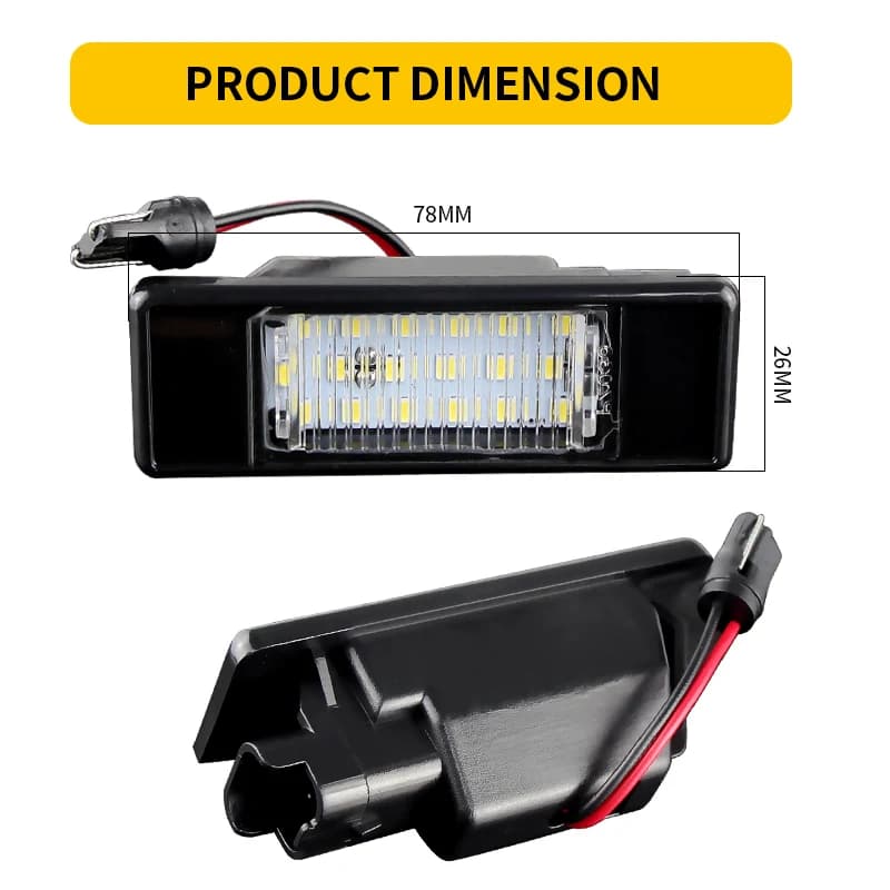 Plaque d'immatriculation au xénon blanc LED sans erreur, 2 pièces, lumière pour Infiniti Q50 Nissan 