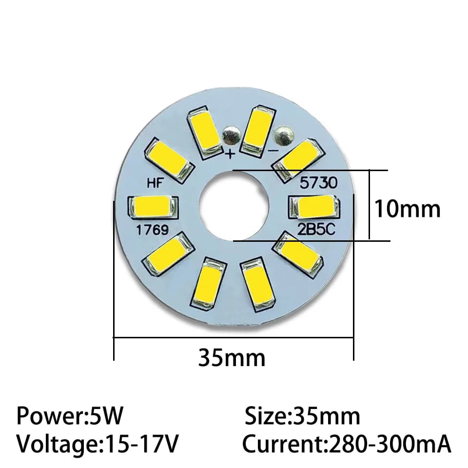 Panneau lumineux LED PCB avec puces SMD5730, plaque de lampe en aluminium pour bricolage, ampoule de