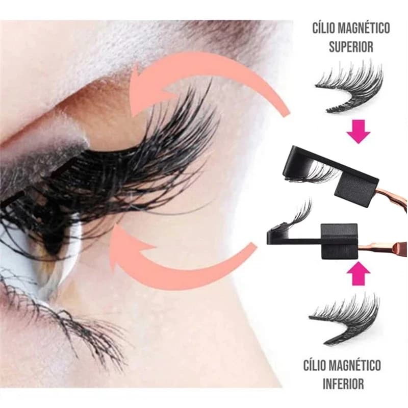 8 pièces, 2 paires de faux cils magnétiques 3D, cils magnétiques, outils de maquillage, extensions d