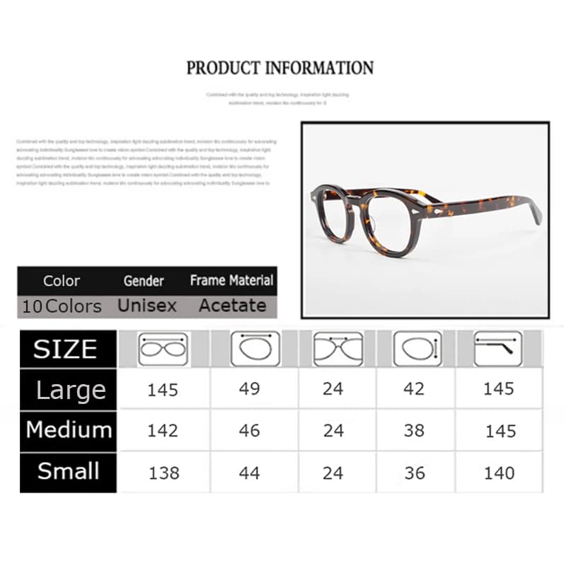 Monture de lunettes optiques hommes femmes Johnny Depp lunettes Vintage ordinateur acétate monture d
