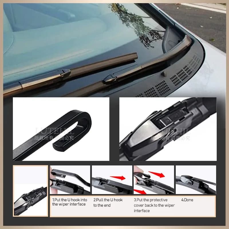 Pour Honda Civic 8 European Hatchback 2005-2011 2006 2007 essuie-glace avant balais d'essuie-glace p