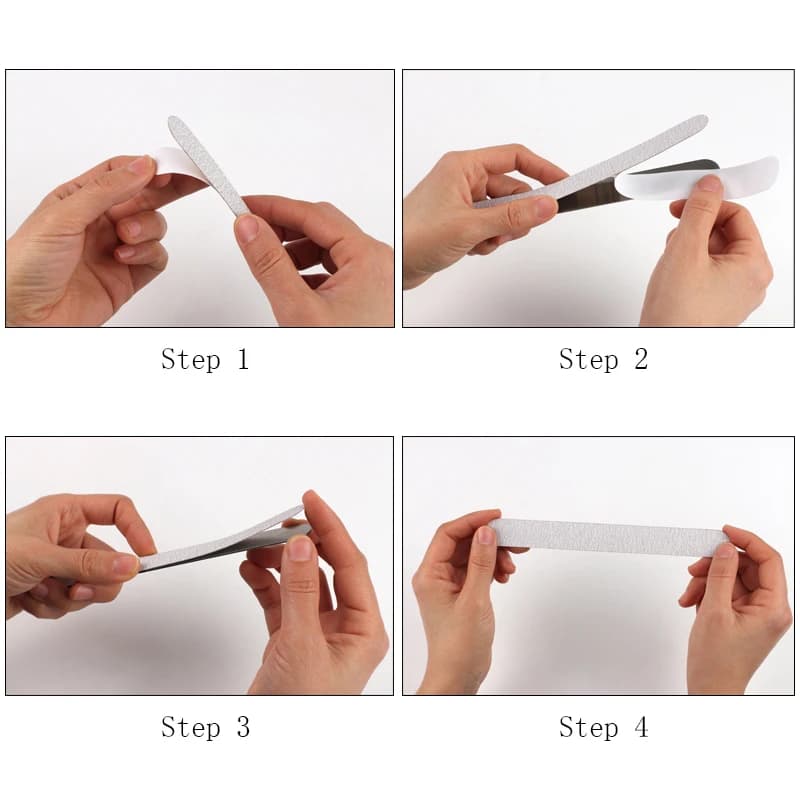 Lime à ongles de remplacement droite 100/180/240 10 pièces papier de verre amovible gris/noir avec p
