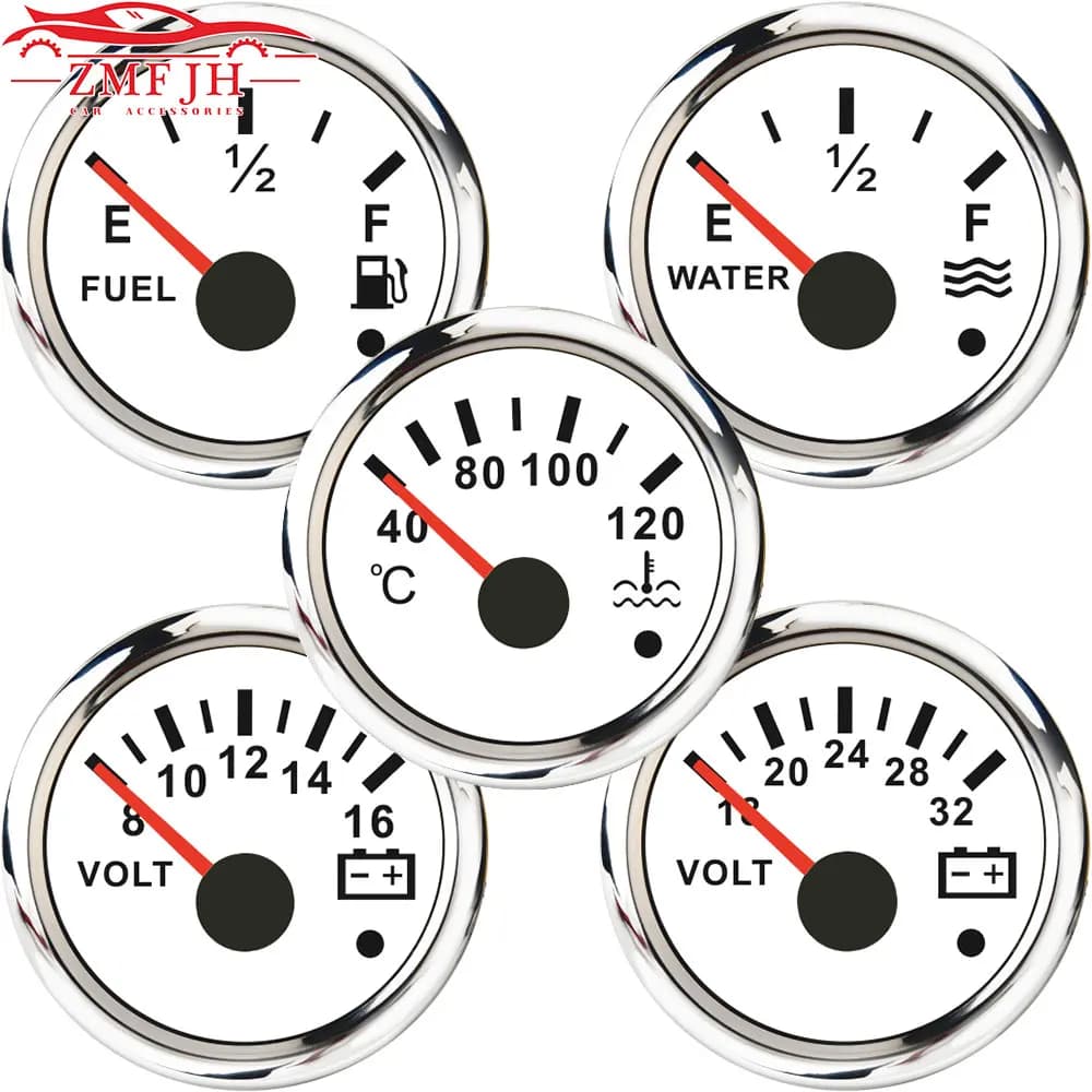 Jauge d'alarme de suralimentation pour bateau et voiture, 2 pouces, 52mm, compteur de pression d'hui