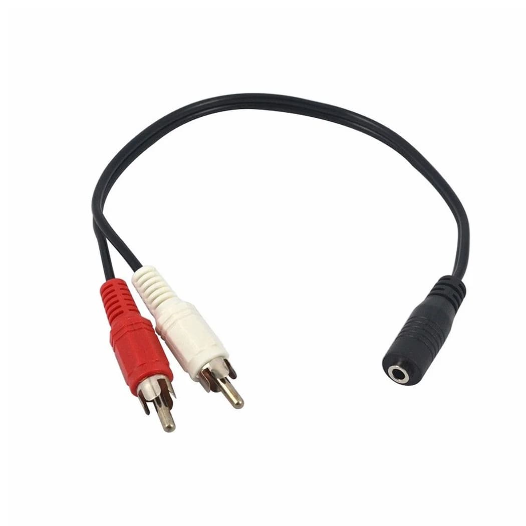 Prise audio stéréo femelle 3.5mm vers 2 RCA mâle, câble jack en Y, connecteur RCA mâle pour amplific