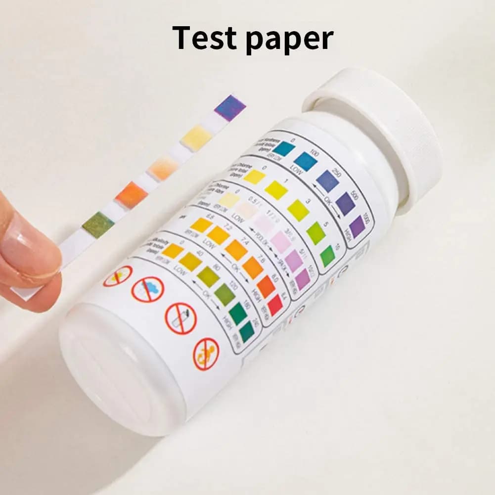 Bandelettes de Test polyvalentes 5 en 1, 50 pièces, PH du chlore, SPA, testeur d'eau de piscine, out