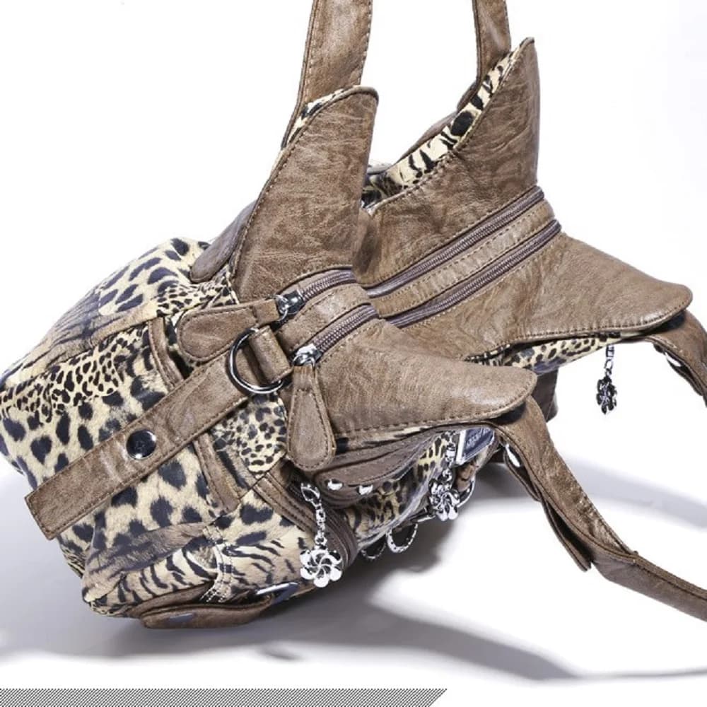 Sac à main pour femme Angel Kiss, sac à bandoulière léopard, sac à main à poignée supérieure, sac à 