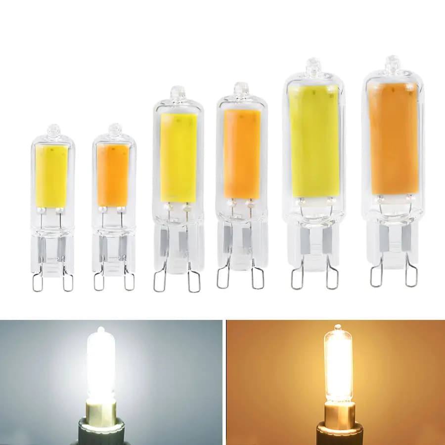5 pièces G9 ampoule LED 220V 5W 7W 10W sans scintillement COB lampe à LED verre blanc froid/blanc ch