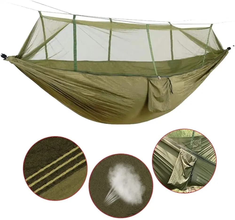 Hamac de jardin de Camping pour 2 personnes, avec moustiquaire, mobilier d'extérieur, force de lit, 