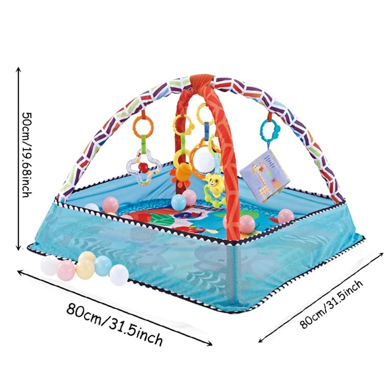 Cadre de Fitness pour bébé, couverture de jeu rampant, tapis éducatif multifonctionnel, clôture, cou