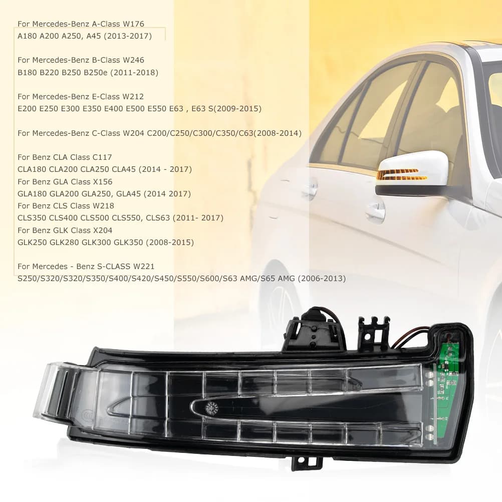 Clignotant de rétroviseur de voiture, pour mercedes-benz W221 W212 W204 W176 W246 X156 C204 C117 X11