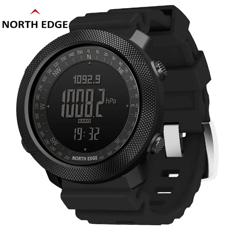 NORTH EDGE – montre connectée pour hommes, horloge militaire, boussole, altimètre, baromètre, podomè