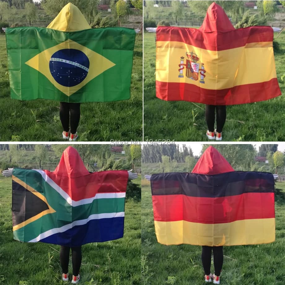 DayFeel-Cape en polyester de 3x5 pieds, avec bannière, style national et pays du monde