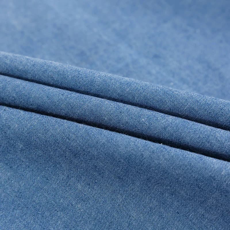 Tissu Denim d'été en coton de couleur unie, pour accessoires de couture, vêtements, chemise, jupe, 4