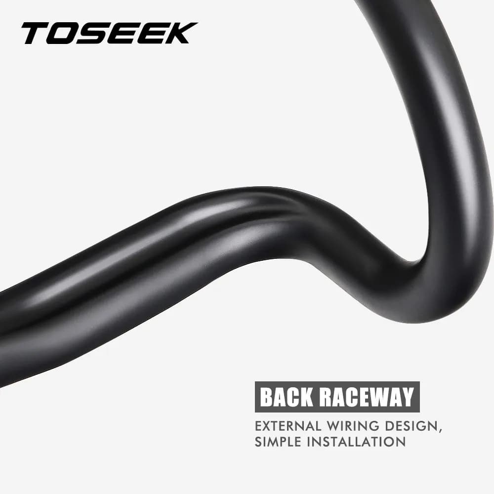 TOSEEK – guidon en carbone pour vélo de route, réduire la résistance, barres coudées, pièces de renf