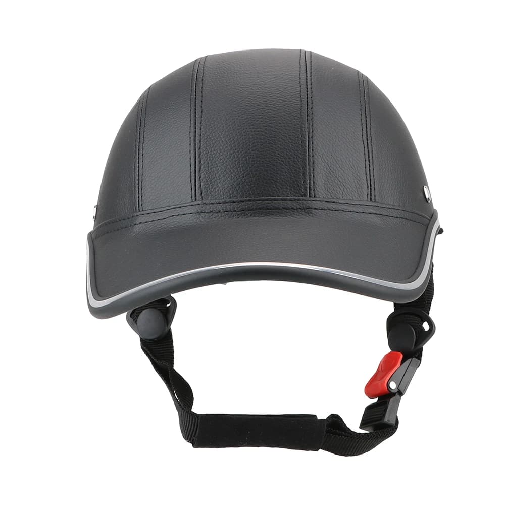 LEEPEE pour café Racer Chopper Scooter sécurité casque demi visage Vintage casquette d'été moto demi