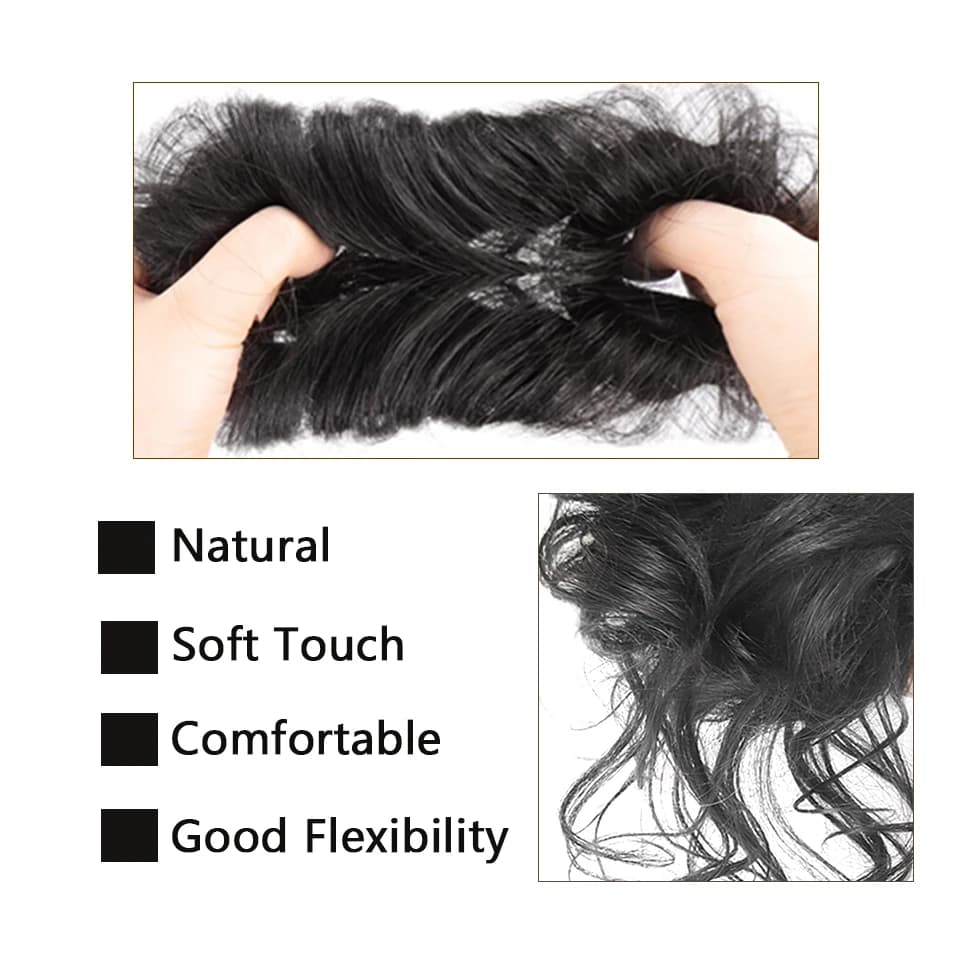 LUPU – Chignon synthétique bouclé en désordre, bandeau élastique, faux cheveux pour femmes, épingles