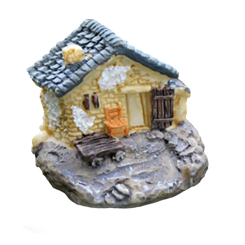Figurines miniatures de maison en résine, décoration de jardin, accessoires d'extérieur, Mini artisa