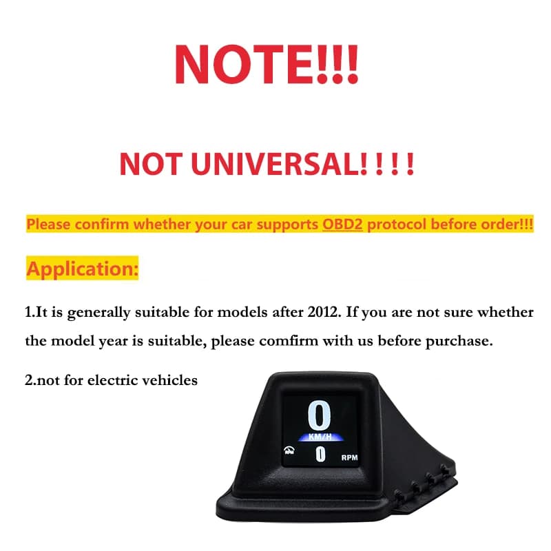Gadget HUD multifonction OBD2 + GPS, ordinateur de bord, montant A, installation de garniture, RPM T