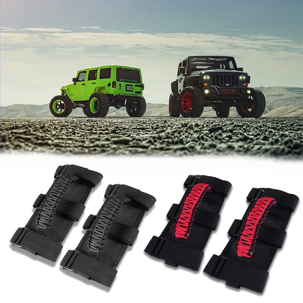 Pour Jeep Wrangler CY YJ TJ JK JKU JL JLU & Gladiator JT 1955-2024 + poignées de maintien de barre d