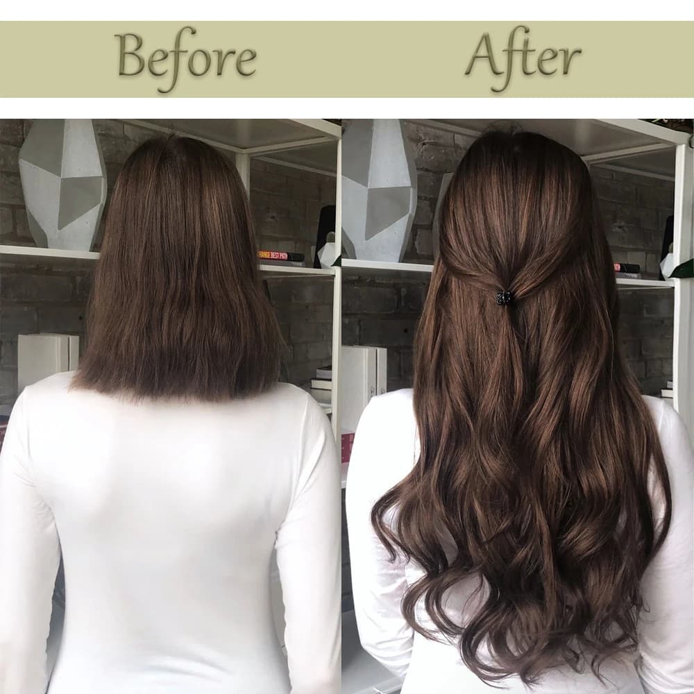 Extension synthétique 24 pouces, 16 Clips, cheveux blonds naturels longs ondulés, postiche en Fiber 
