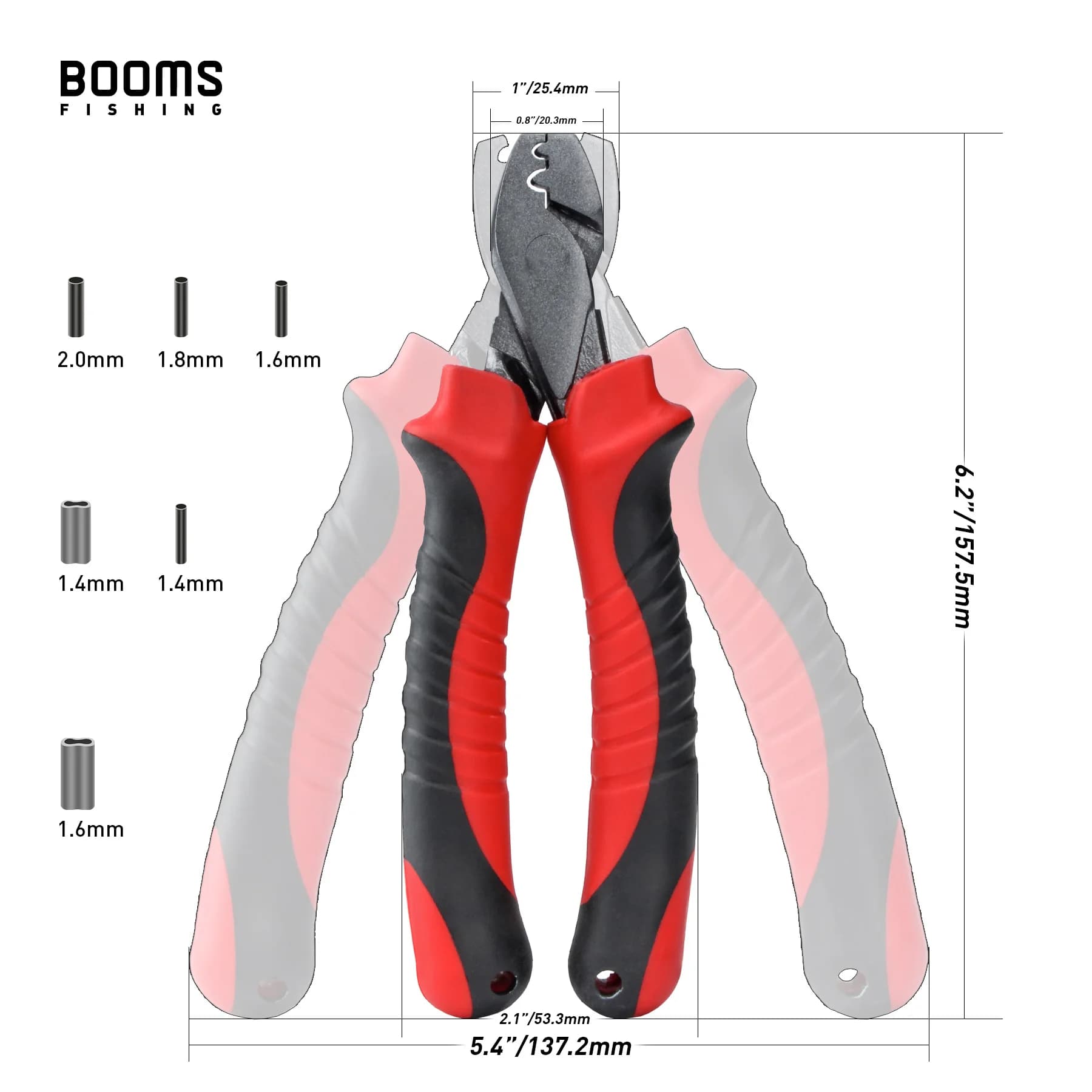 Booms Fishing-Pince à sertir de pêche, outils de manchons de sertissage de baril, simple et double, 
