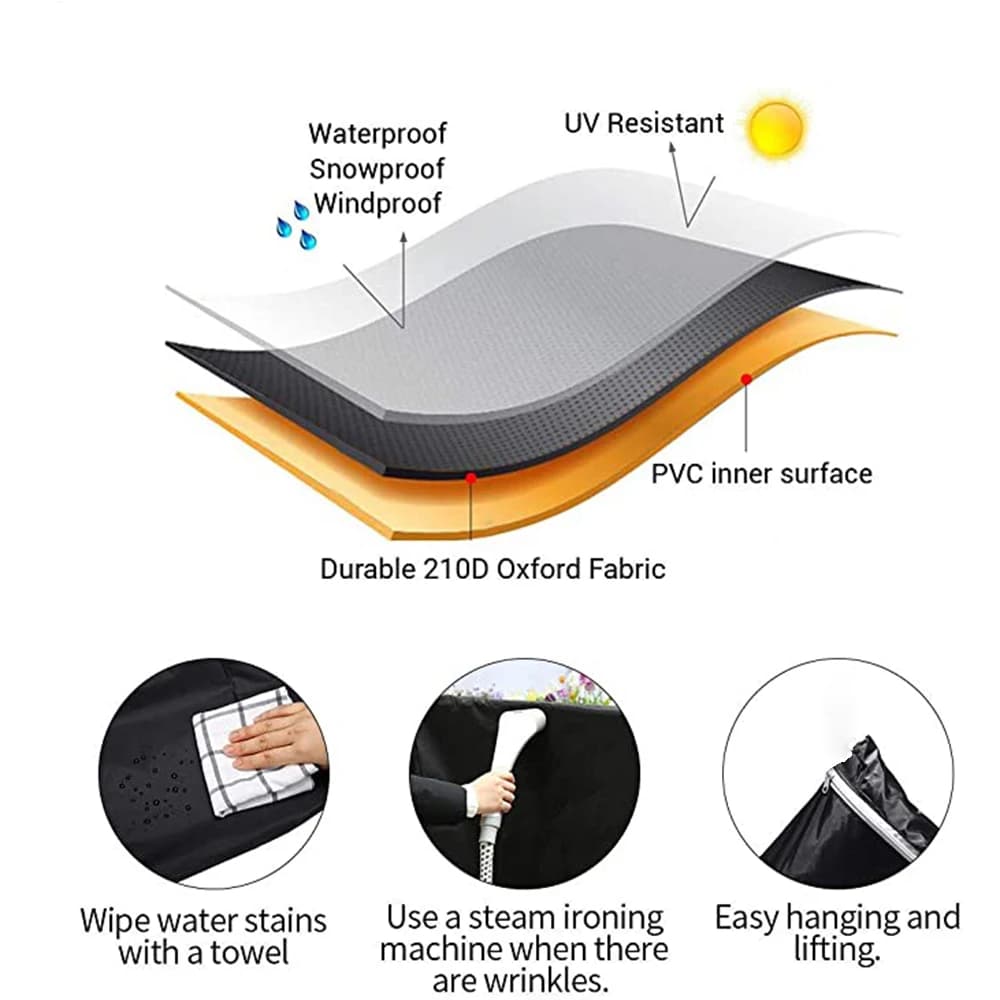 Couverture Bâche de Protection de Table, Bâche Couverture Jardin pour Meuble Chaises Imperméable au 
