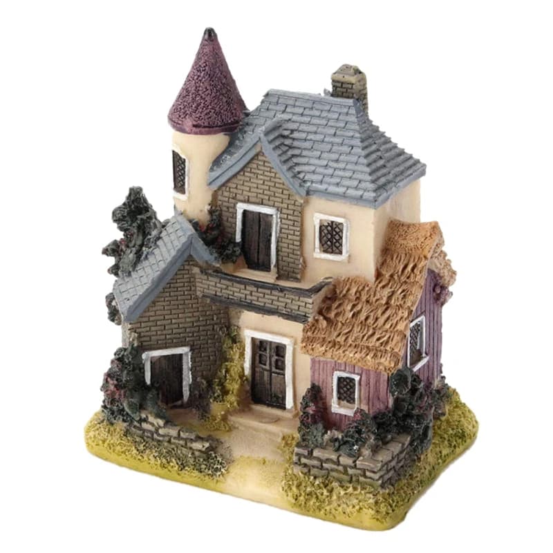 Mini maison Miniature mignonne en résine, paysage de fée, décoration de jardin, artisanat en résine,