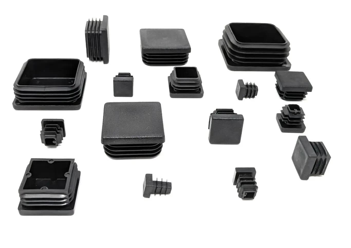 Inserts de tubes carrés et rectangulaires, embouts d'obturation, bouchons olivariens ronds, couvre-p