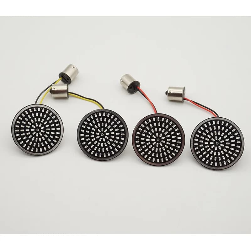 Kit d'ampoules LED pour clignotants avant et arrière, couvercle de lentille fumée, Harley Touring, o