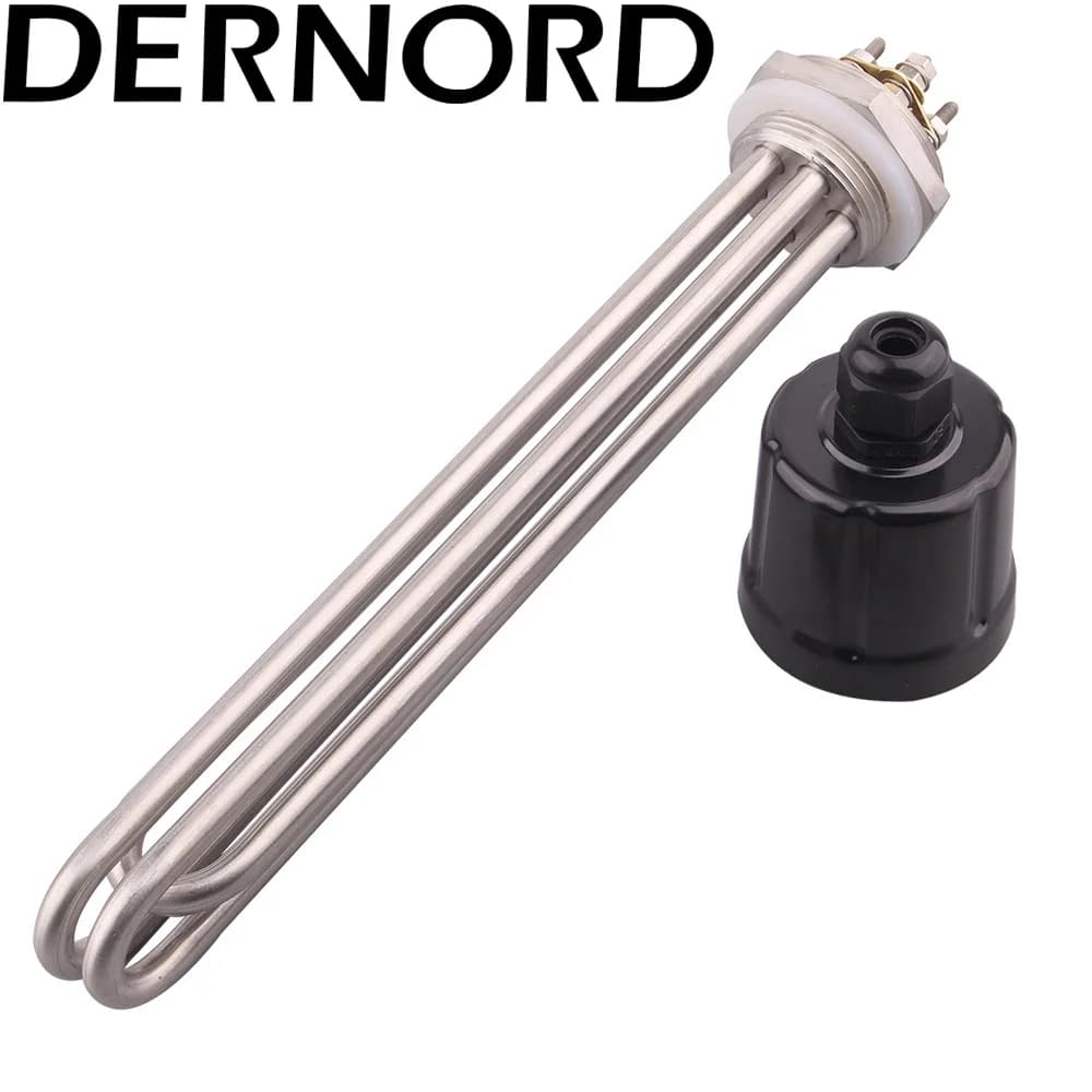 DERNORD 3KW/4.5KW/6KW/9KW/12KW 220V/380V élément chauffant électrique pour eau 1.5 "filet SUS304 cha