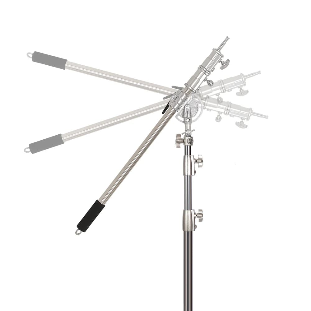 Support d'éclairage SH 2,9 m avec kit en acier inoxydable, bras transversal et sac de transport, acc