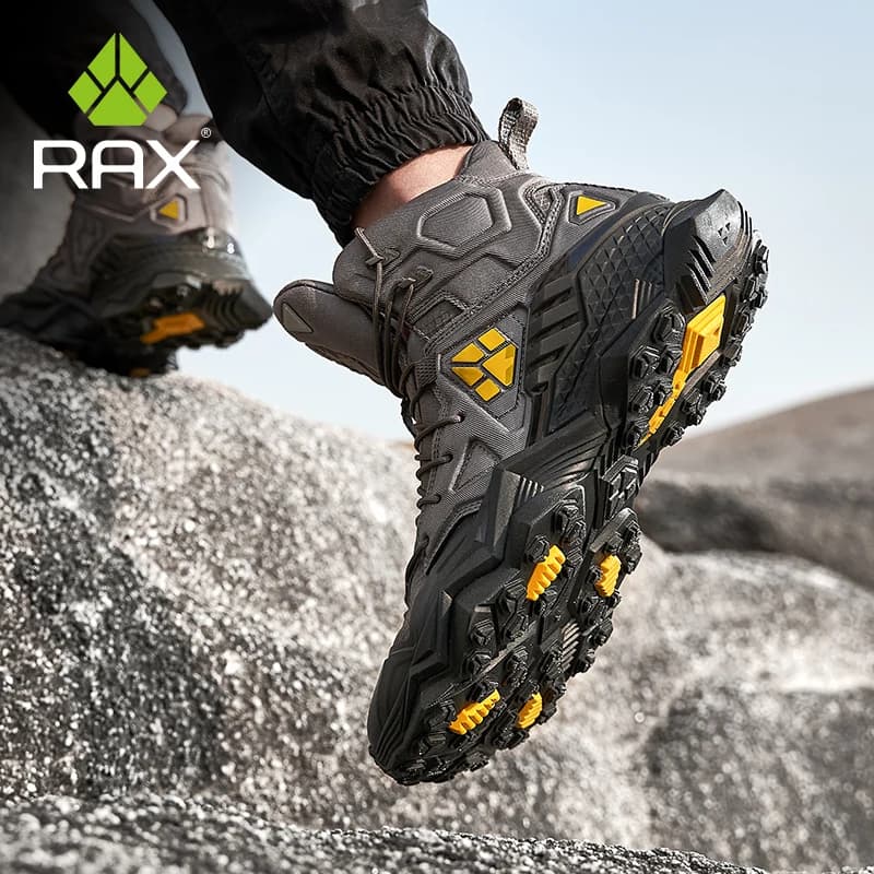 Rax-Chaussures de Randonnée Imperméables pour Homme, Bottes d'Escalade en Plein Air, de Camping, de 