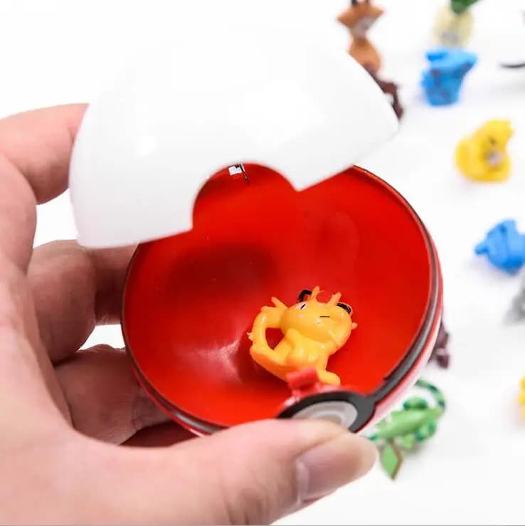 Boule d'elfe multicolore de haute qualité pour enfants, 7CM, Pokemon, avec figurines de 2 à 3cm, jou