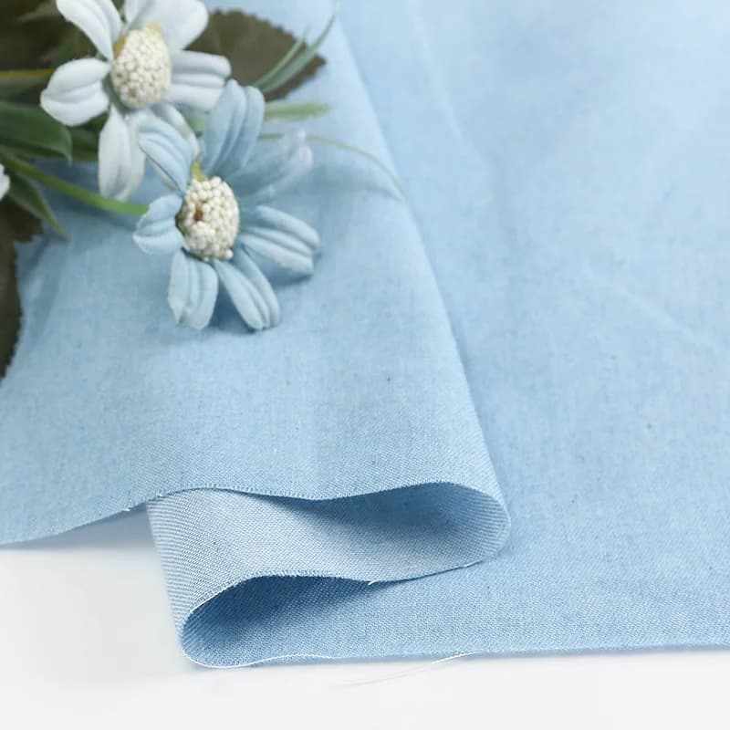 Tissu Denim d'été en coton de couleur unie, pour accessoires de couture, vêtements, chemise, jupe, 4