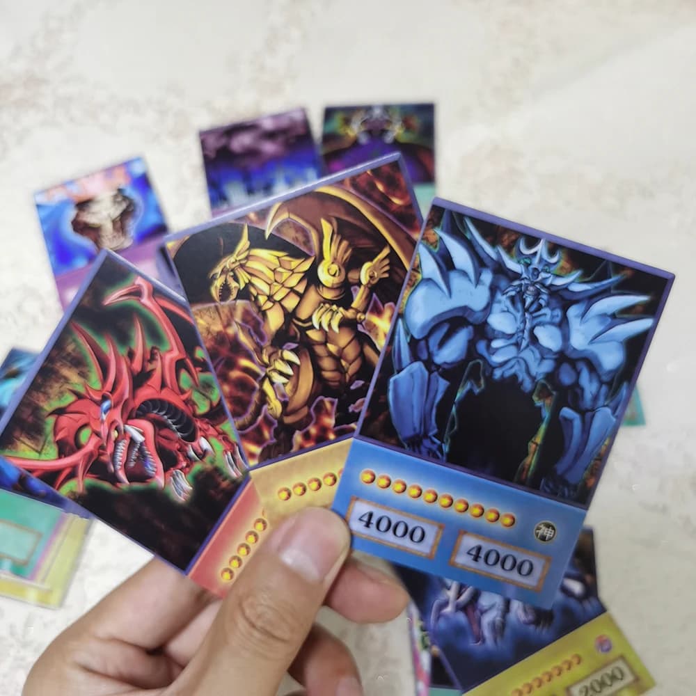 100 pièces Yu-Gi-Oh Anime Style cartes yeux bleus magicien foncé Exodia Obélisque Slifer Ra Yugioh D