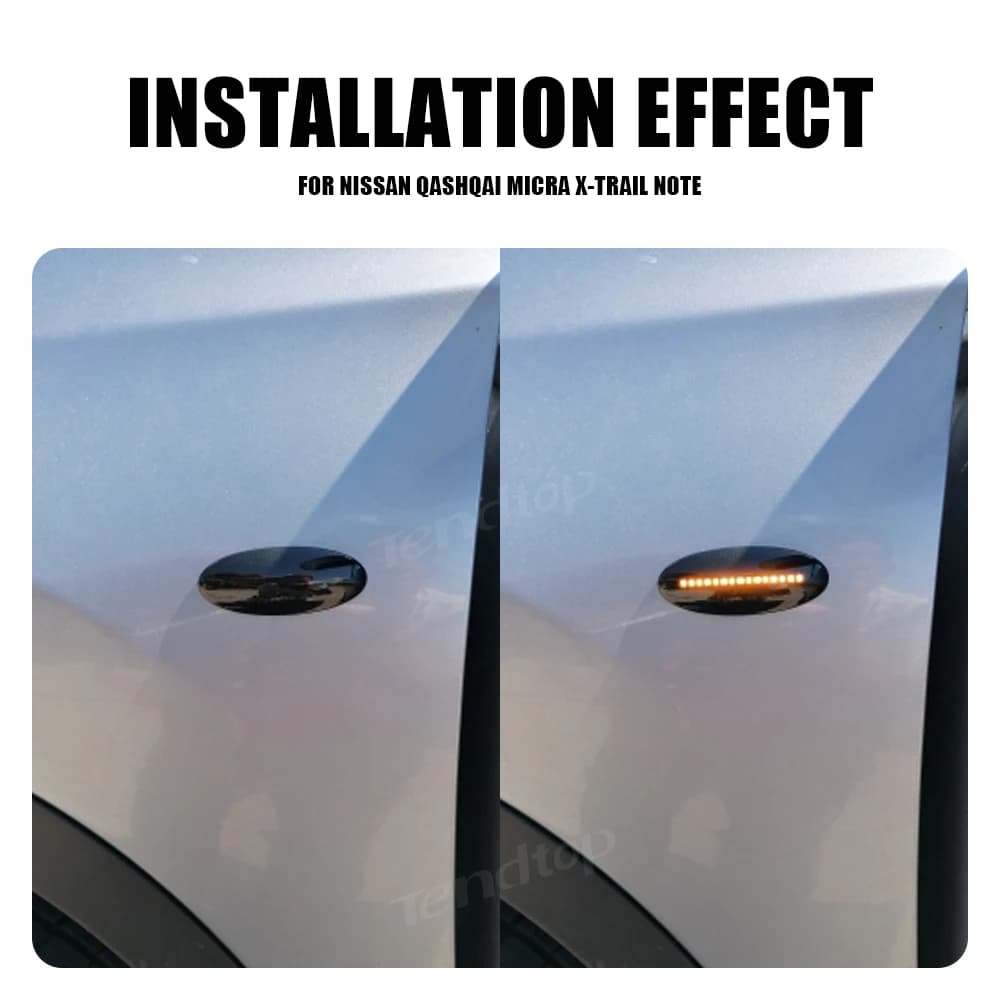 Clignotant ociamique LED pour Voiture, 2 Pièces, pour Nissan Juke F15 Micra K12 K13 Nissan Note E11