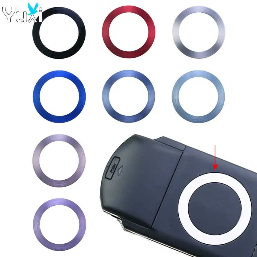 YuXi-Anneau en acier pour PSP, coque de couvercle de porte arrière, pièce de rechange pour PSP1000, 