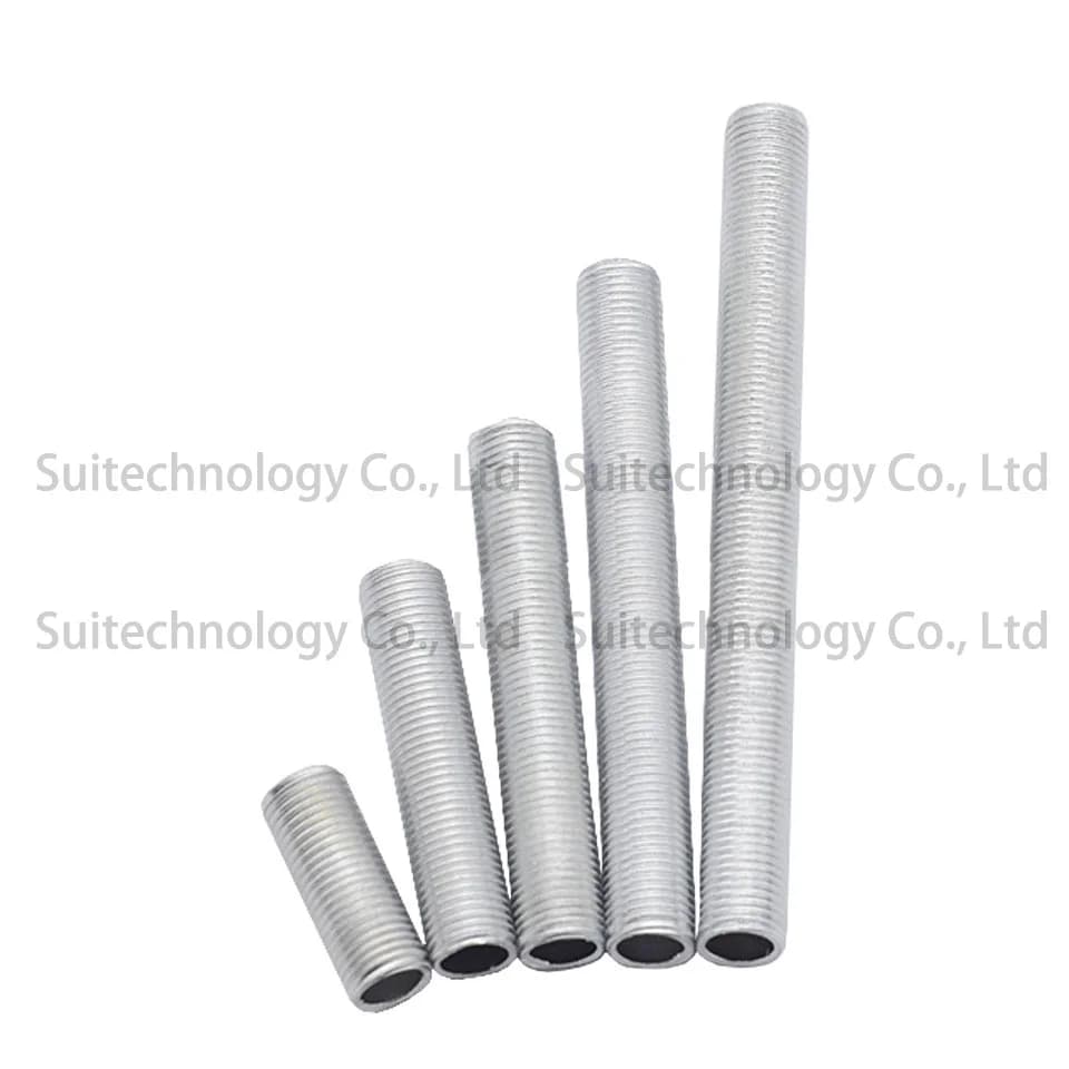 2 pièces M10 vis à dents complètes Tube droit creux pôle diamètre 10mm dent extérieure galvanisée la