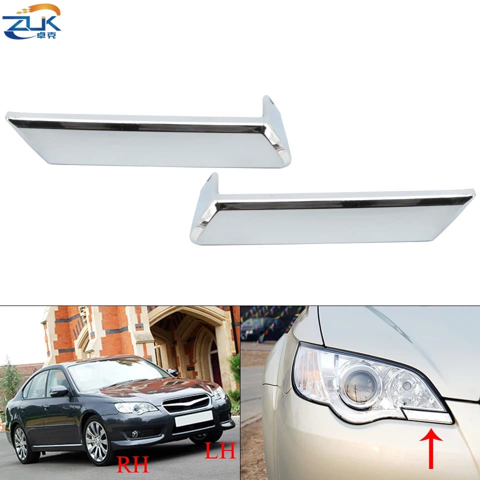ZUK – couvercle de pulvérisation de lampe frontale chromée, pour Subaru Legacy B4 Liberty Outback 20
