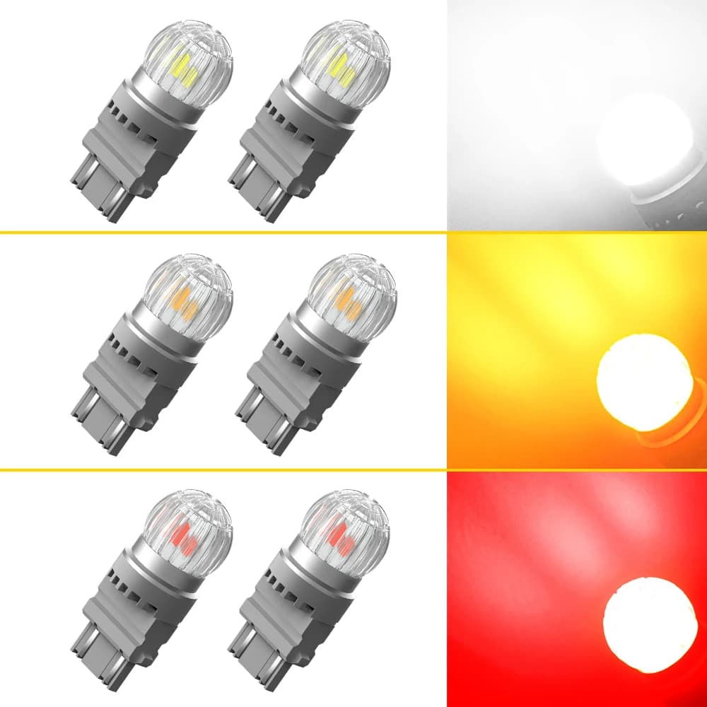 AUXITO – ampoule LED T25 3157 P27W P27/7W, lumière blanche rouge 3030SMD 3156, lumière pour frein de