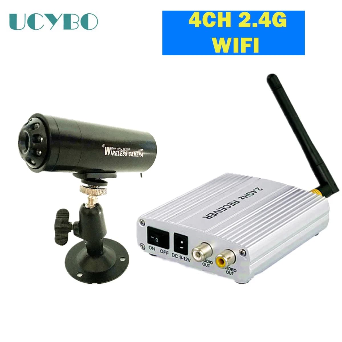Caméra sans fil 2.4GHz, système de sécurité CCTV, audio vidéo, récepteur WIFI, émetteur, vision noct