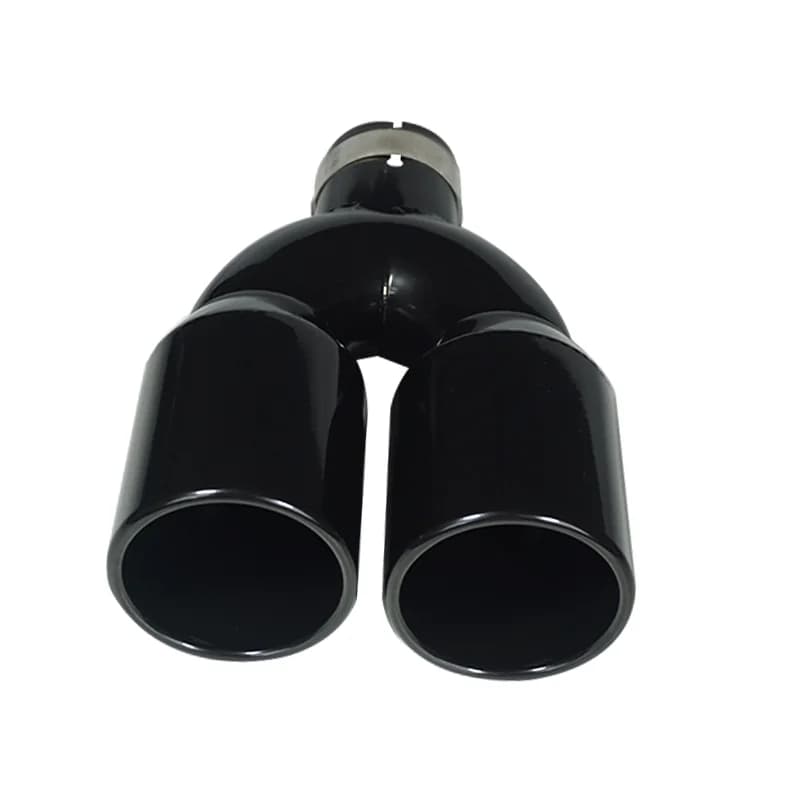 Véritable SUMSOO 1 pièces universel Double pointe d'échappement arrière tuyau d'échappement en acier