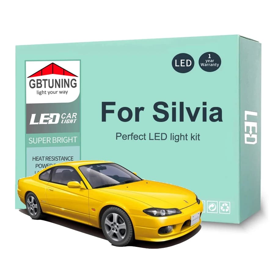 Kit d'ampoules LED pour Nissan Silvia Coupé, lampe de coffre breton, lecture de voiture, Canbus, S13