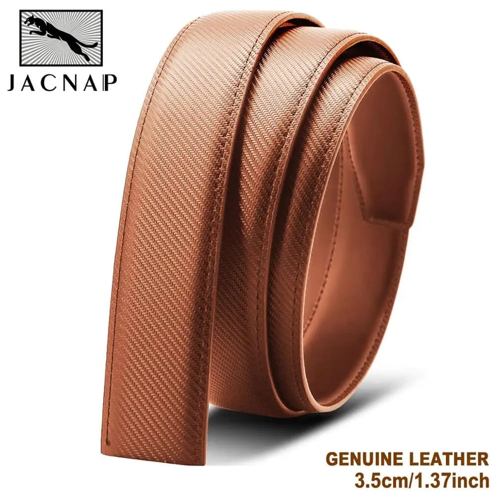 JACNAIP ceinture homme cuir sans tête boucle automatique ceinture peau de vache jeunesse ceinture sa
