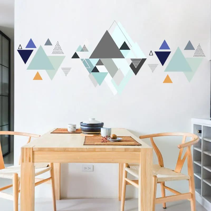 Autocollants muraux à motifs géométriques, décoration minimaliste pour la maison, salon, chambre à c