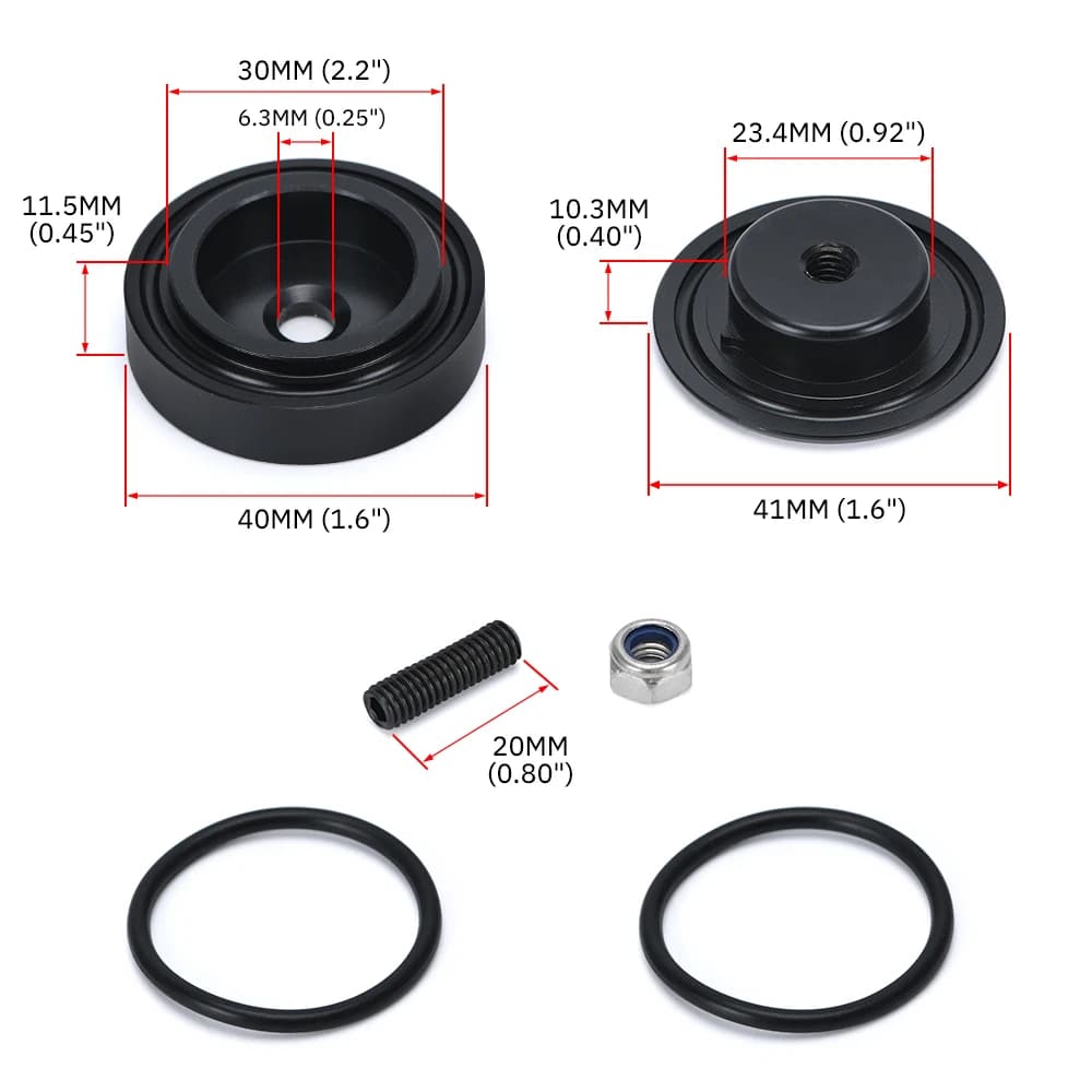 Kit de suppression d'essuie-glace arrière de voiture en aluminium, 1 ensemble, capuchon de prise pou
