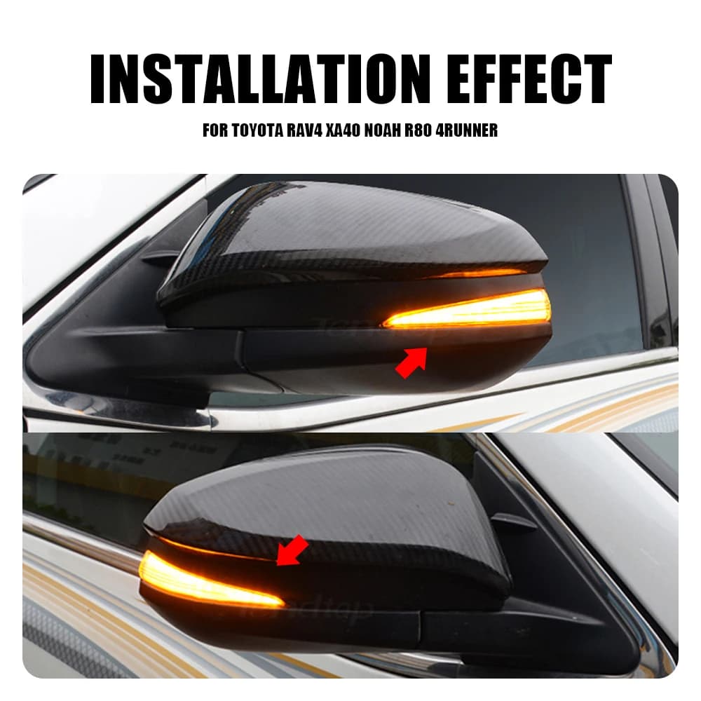 Clignotants dynamiques LED, feux de signalisation, lampe indicatrice de rétroviseur pour Toyota RAV4